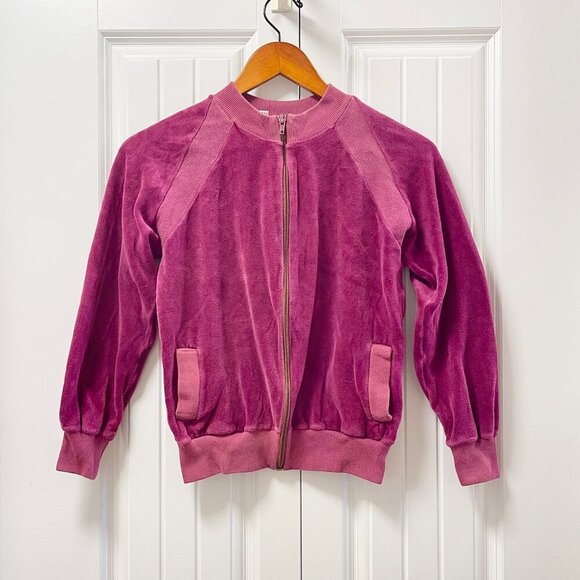 Vintage Tusa Retro Terry Track Jacket Magenta - Picture 1 of 11